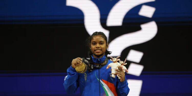 🏋️‍♀️ Priteesmita Bhoi Sets World Youth Record, Wins Gold at Asian Youth Games 2025