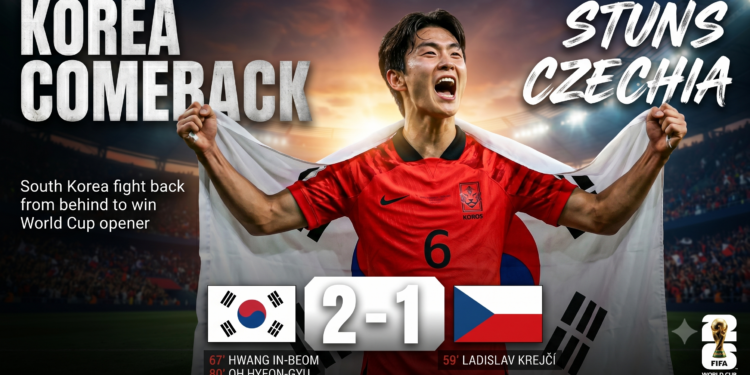 South Korea 2–1 Czechia: